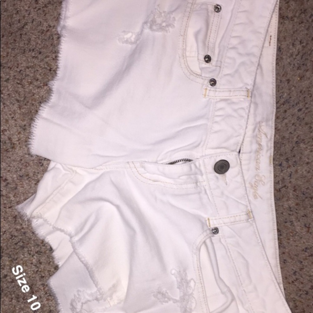 White Jean Shorts